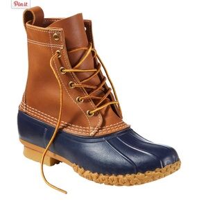 New L.L. Bean 8 in duck boots navy medium